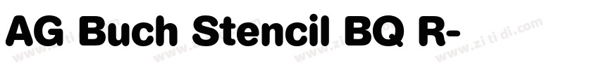 AG Buch Stencil BQ R字体转换